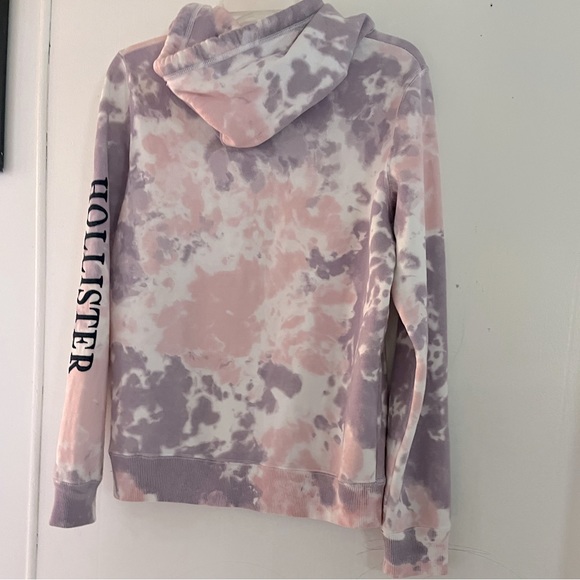 Hollister Pink and Purple Tie Dye Hooded Sweatshirt Size Médium - Picture 2 of 7